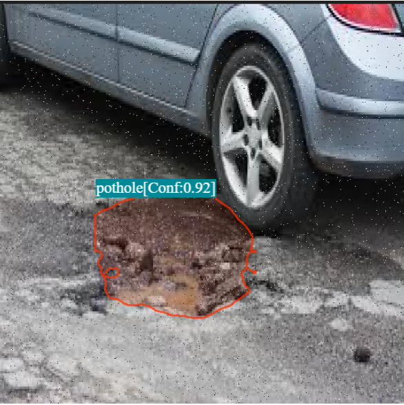 Pothole Segmentation Example 1