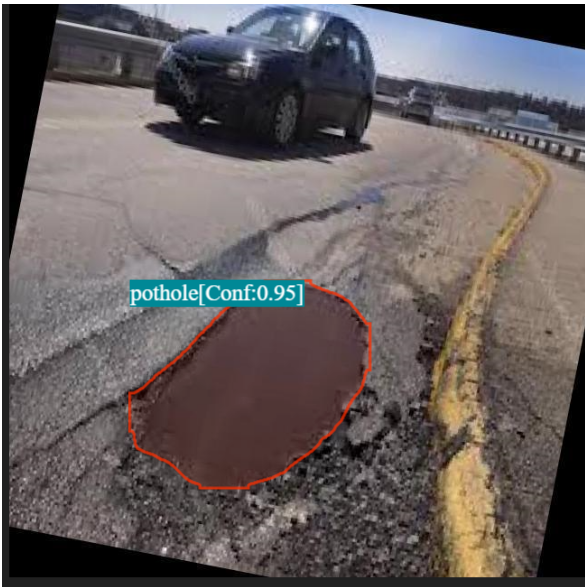 Pothole Segmentation Example 2